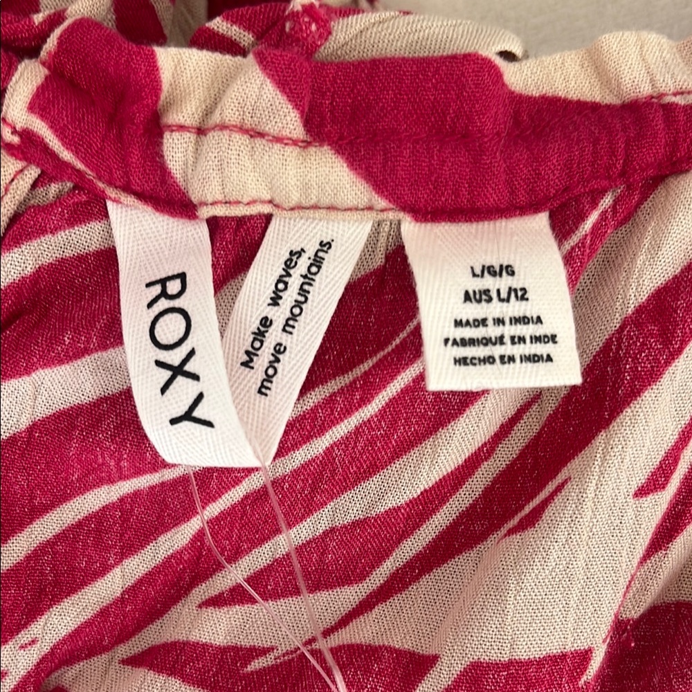NWT Roxy Palm Print Maxi Halter Dress - Size L 🌴 Flowy & Lightweight - Picture 2 of 13